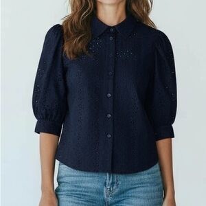Splendid Navy Button Down Shirt